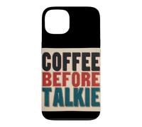 Carcasa para iPhone 13 Divertido Disfraz de café Antes del discurso de Talkie
