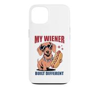 Carcasa para iPhone 13 Divertido Hot Dog Dachshund My Wiener construyó Diferentes Salchichas