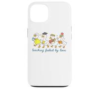 Carcasa para iPhone 13 Divertido Humor de Pato Profesor, enseñanza impulsada por el Amor