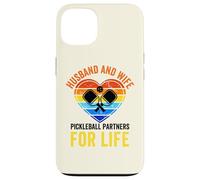 Carcasa para iPhone 13 Divertido Marido Esposa Paddle Pickleball Jugador,Socio de por Vida