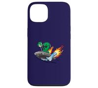 Carcasa para iPhone 13 Divertido UFO UAP Alien Hotrod Platillo Volador Diseño de Dibujos Animados