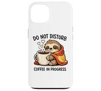 Carcasa para iPhone 13 Do Not Disturb Coffee Sloth Cute Funny Morning Mood Tees