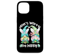 Carcasa para iPhone 13 Don`t Worry Be Hoppy with Cute Bunny Ears and Easter GNOME