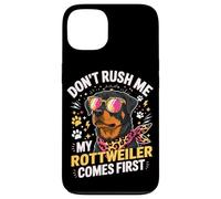 Carcasa para iPhone 13 Don't Rush Me My Rottweiler Comes First