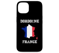 Carcasa para iPhone 13 Dordogne Francia Vintage Francia Bandera Mapa Diseño