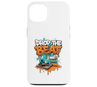 Carcasa para iPhone 13 Drop The Beat Street Art DJ Auriculares de Vinilo para Tocadiscos
