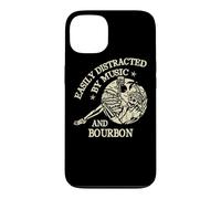 Carcasa para iPhone 13 Easily Distracted by Music and Bourbon Skeleton