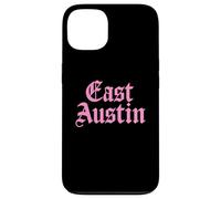 Carcasa para iPhone 13 East Austin Texas 512 737 Activismo artístico Mexicano Americano Rosa