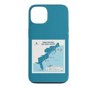 Carcasa para iPhone 13 East Coast Shark Sightings Map