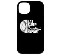 Carcasa para iPhone 13 Eat Sleep Baseball Repeat Softball Catcher Batter Baseballer