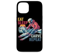 Carcasa para iPhone 13 Eat Sleep Carve Repeat - Ski Driver Sunset Ski Design