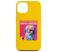 Carcasa para iPhone 13 El Amor es una Enfermedad Mental Palabras de sabiduría de Platón Estilo de Arte Pop