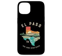 Carcasa para iPhone 13 El Paso Texas Outdoors Vintage Nature Illustration