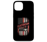 Carcasa para iPhone 13 Electrician American Flag Pride 4th of July Independance Day