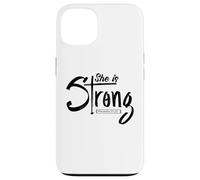 Carcasa para iPhone 13 Ella es Fuerte Proverbios 31:25 La fe de Las Mujeres cristianas