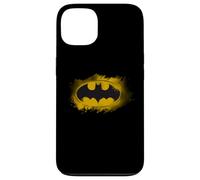Carcasa para iPhone 13 Emblema de Noche de héroe Amarillo con Logotipo de Batman