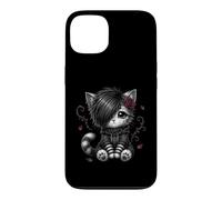 Carcasa para iPhone 13 EMO Cat Rose Regalos góticos Amante de los Gatos Goth Girl Dark Kitty