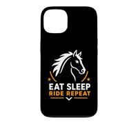 Carcasa para iPhone 13 Equestrian Horse Riding Lover Eat Sleep Ride Repeat
