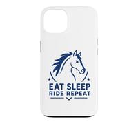 Carcasa para iPhone 13 Equestrian Horse Riding Lover Eat Sleep Ride Repeat