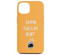 Carcasa para iPhone 13 Espeleología alimenta mi corazón Cave Explorer Espeleología Pasatiempo