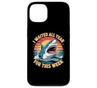 Carcasa para iPhone 13 Esperé Todo el año para Esta Semana Amante de los Tiburones Ocean Wildlife