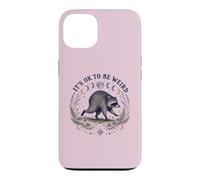 Carcasa para iPhone 13 Está Bien ser Raro Ronda Viral Raccoon Cottagecore