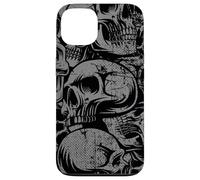 Carcasa para iPhone 13 Estilo 90s Gris Negro Cráneos Tatuaje Tradicional Americano