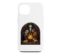 Carcasa para iPhone 13 Estrella de la Natividad Medieval Gótica Catedral Mosaico Escena Artística