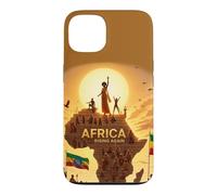 Carcasa para iPhone 13 Ethiopian Flag Rasta Africa Rising Again from Ethiopia