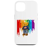 Carcasa para iPhone 13 Exceed The Limit New York Teddy Bear- Colorful NYC Boroughs