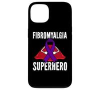 Carcasa para iPhone 13 Fibromialgia Superhero Warrior Fighter Purple Ribbon