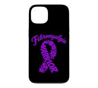 Carcasa para iPhone 13 Fibromialgia Warrior Floral Purple Ribbon Concientización Sobreviviente