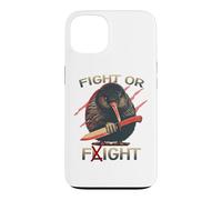 Carcasa para iPhone 13 Fight Or Flight Kiwi Bird Motivo del Humor Ratite de Nueva
