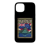 Carcasa para iPhone 13 Fiordland National Park Nueva Zelanda Bandera Gráfico de Viaje