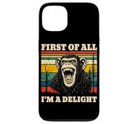 Carcasa para iPhone 13 First of All I'm A Delight Vintage Monkey Funny Chimpancé