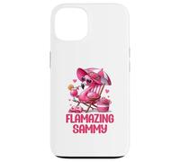 Carcasa para iPhone 13 Flamazing Sammy Pink Flamingo Tropical Beach Trip Mujer
