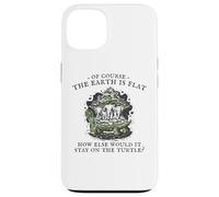 Carcasa para iPhone 13 Flat Earth Turtle Elephants World Disc Society Men Woman