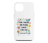 Carcasa para iPhone 13 For I Know The Plans I Have For You Christian Back To School