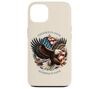 Carcasa para iPhone 13 Founded and Standing in Faith Vintage Watercolor Eagle 1776