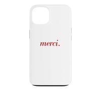 Carcasa para iPhone 13 Francés Diciendo Merci París Vacaciones francés Cita