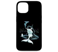 Carcasa para iPhone 13 Fumador de Cerveza Orca Ballena Divertido