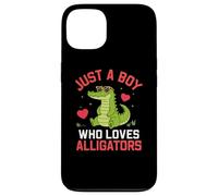 Carcasa para iPhone 13 Funny Animal Crocodile, Just a Boy Who Loves Alligators