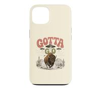 Carcasa para iPhone 13 Funny Buffalo Gotta Go OVNI Alien Desert Design Western Humor