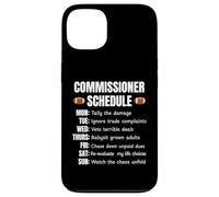 Carcasa para iPhone 13 Funny Fantasy Football Commissioner Schedule Draft Day