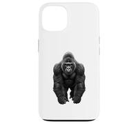 Carcasa para iPhone 13 Funny Gorilla Selva Vida Silvestre Naturaleza Poder Animal Arte