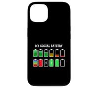 Carcasa para iPhone 13 Funny Introvert Humor Energy Level Graphic Anti Social Fun
