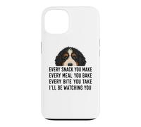 Carcasa para iPhone 13 Funny Mens Womens Every Snack Make Begging Bernedoodle Dog
