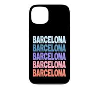 Carcasa para iPhone 13 Funny Modern Repetitive Text Design Barcelona Spain
