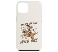 Carcasa para iPhone 13 Funny Mom Tiger Riding. Western Cowboy Mama of The Wild One