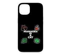 Carcasa para iPhone 13 Funny Office Humor Manager Is A Cat Feline Boss